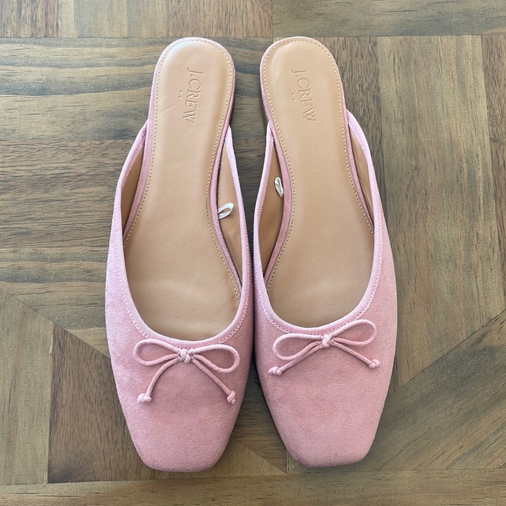 NWOT J.Crew Women’s Suede Ballet Mules